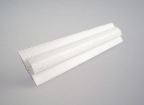H CHANNEL 1/8" GAP CLEAR W/ ADHESIVE