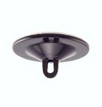 ADHESIVE DISC WITH  EYELET 1-1/2" BLACK 