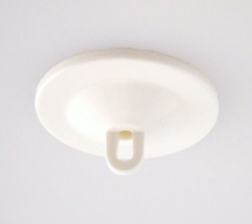 ADHESIVE DISC WITH  EYELET 1-1/2" WHITE