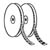 5/8" WHITE COINS LOOP W/ADHES.