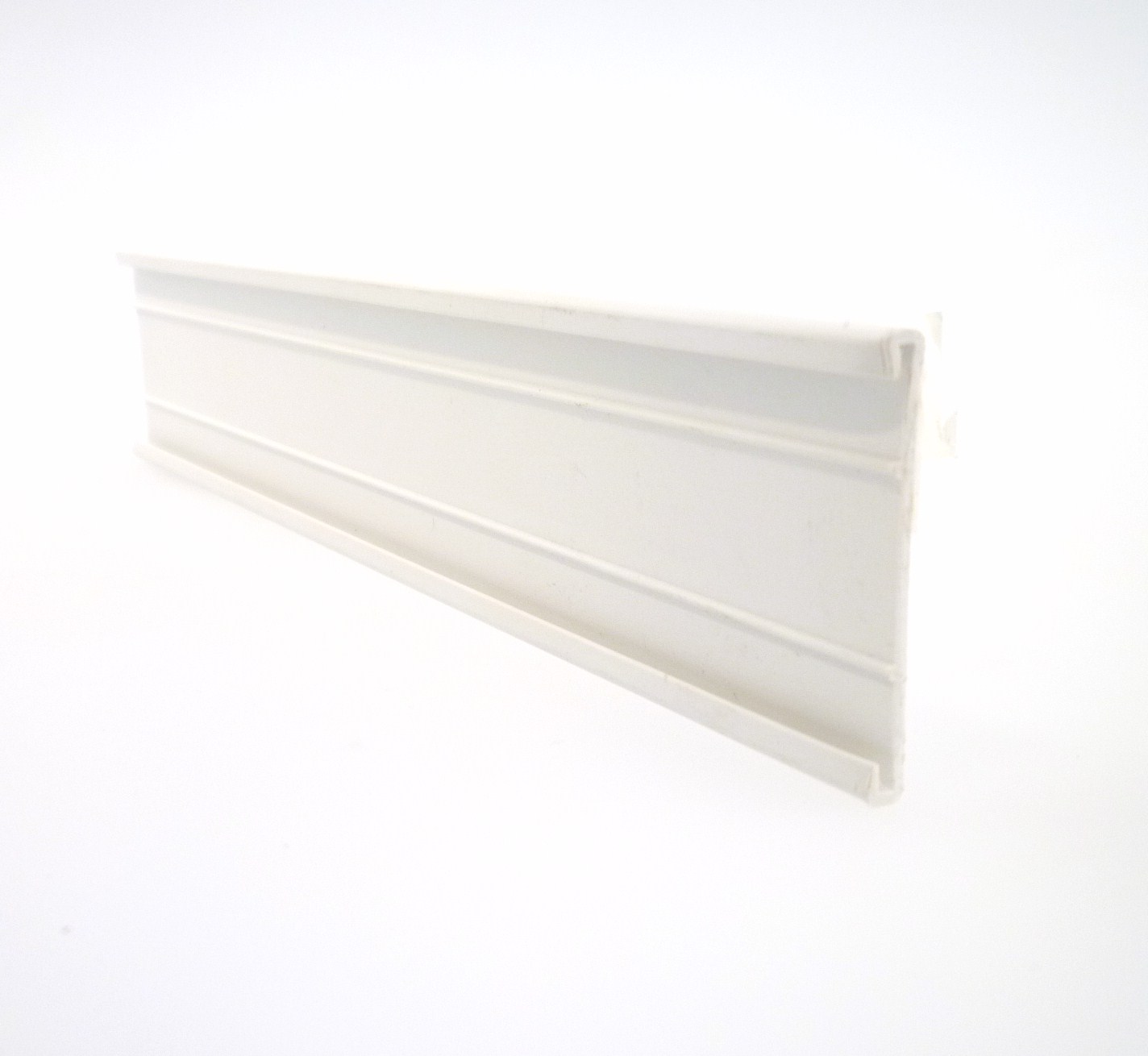 C CHANNEL 48" X 1-1/4" WHT. W/ADH