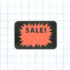 LABEL FLUORESCENT RED SALE BURST 1X1-1/2
