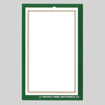 TAG-BORDER 1-3/4"X 2-3/4" W/HOLE GRN/GLD