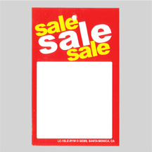 TAG-SALE 1-3/4"X 2-3/4" W/HOLE RD/YL/WHT