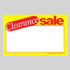 CARD-CLEARANCE 3-1/2" X 5-1/2" YL/BK/RD 
