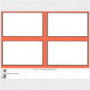 LASER CARD 4-UP  FL. ORANGE 100/PK 