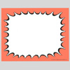 CARD-BURST 5-1/2" X 7" FL. ORANGE