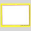 CARD-BORDER  5-1/2" X 7" YL/BK/RD 