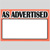 CARD-ADVERTZD 5-1/2" X 7" FL. ORANGE