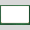 CARD-BORDER 7" X 11" GREEN-GOLD