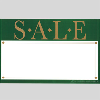 "Sale" Card Stock Signs
