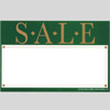 CARD-"SALE" 7" X 11" GREEN-GOLD