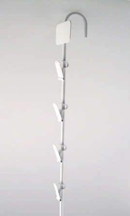 MERCHANDISE  STRIP-18 CLIP HEADR MTL WHT
