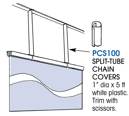 1" SPLIT TUBE 5FT. WHT.STYRENE