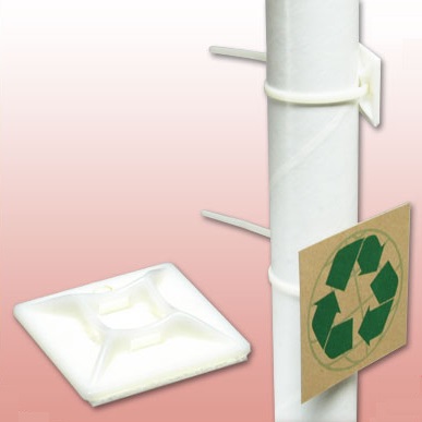 POLE GRIPPER STRAP MOUNT AHDESIVE WHITE