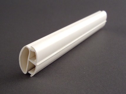 FT. HINGED EURO-GRIP  1-3/4" OVAL  WHT.