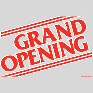 WMA178 GRAND OPENING WINDOW CLING 24X35