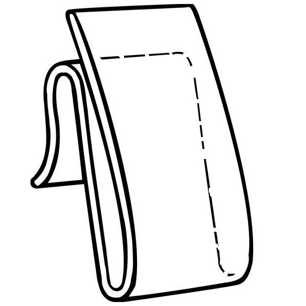 POWER WING CLIP WHITE 1-1/2" x 2"