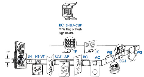 SHELF-CLIPS STAINLESS STEEL