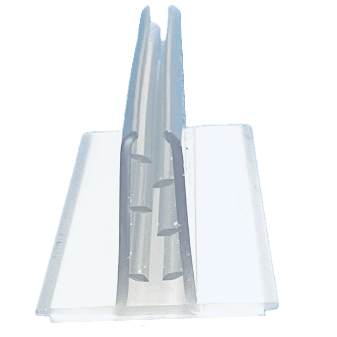 1-1/2" Wide Clear PVC Gripper with adhesive