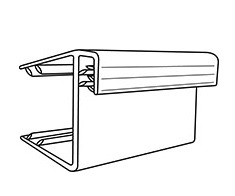 Shelf Edge Flush Holder 1-1/2" wide