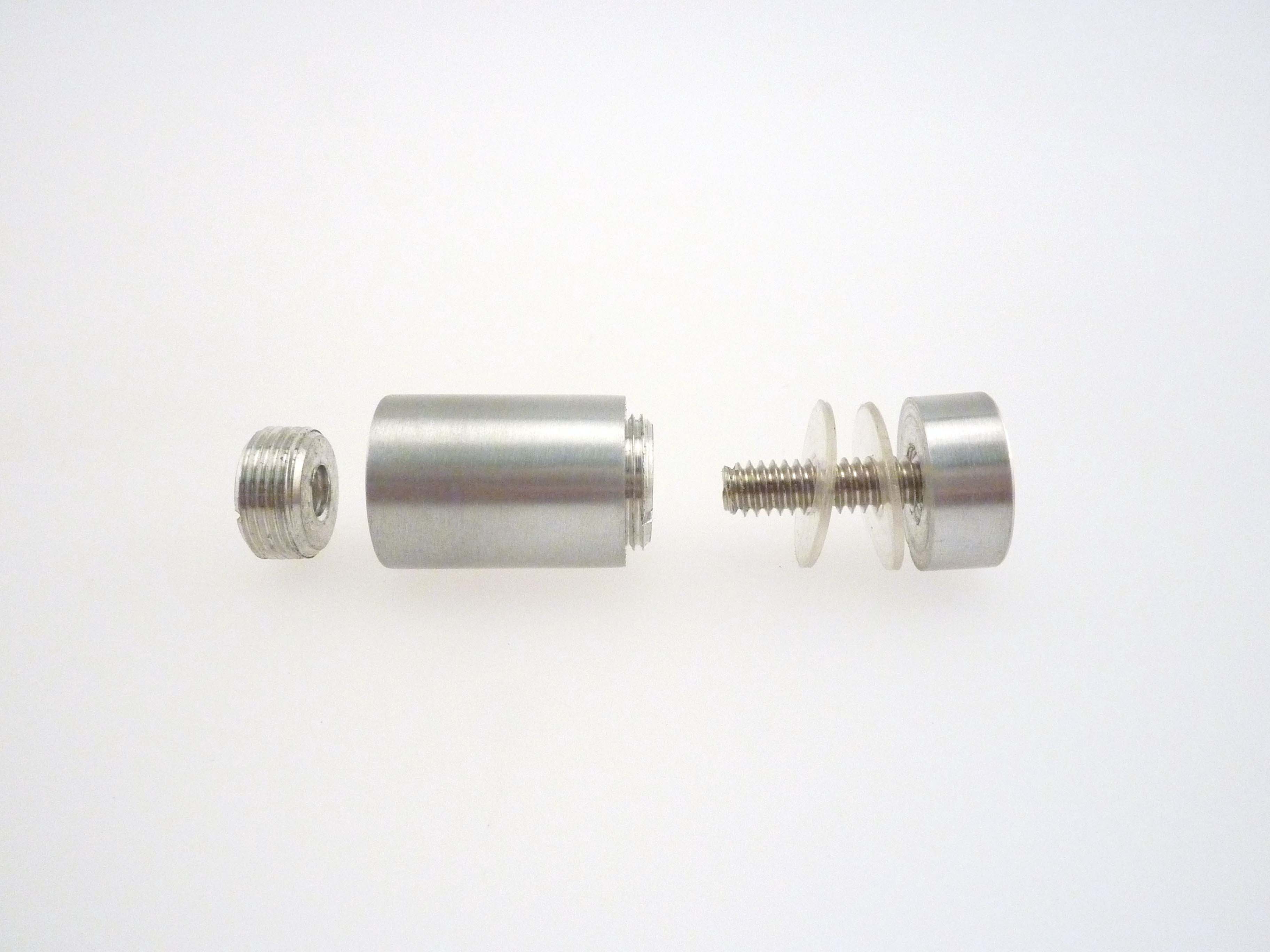 STAND-OFF 3/4" DIA 1" LONG SATIN ALUM