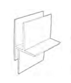 SHELF SUPPORT-1/8" WALL 1/4" SHELF LT.WT