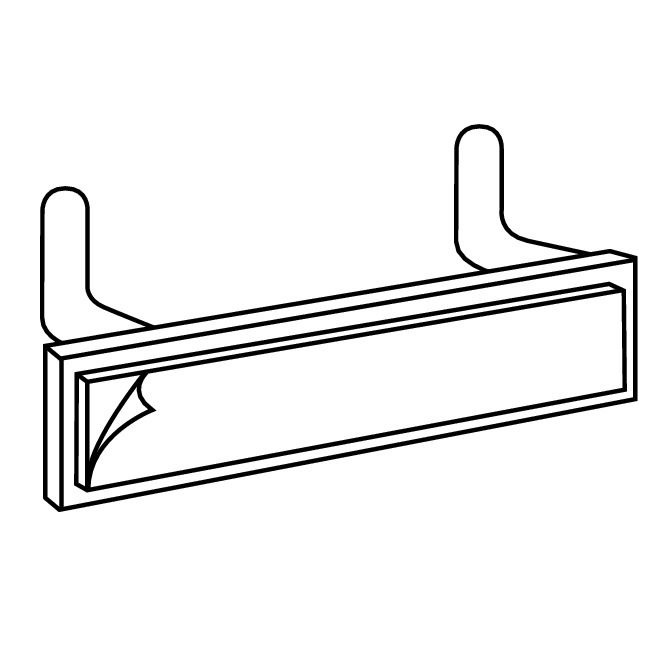 2" SLAT/PEG WALL ADAPTER WITH ADHESIVE