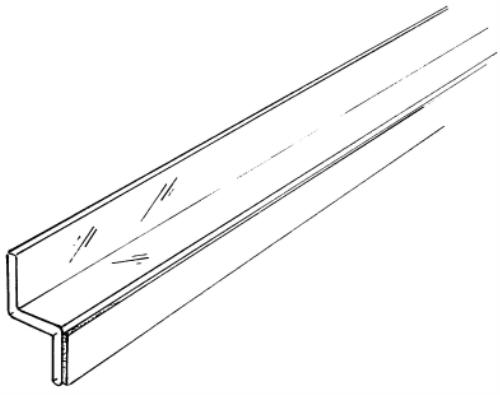 Z-BAR 3/8 X 3/8 X 3/8 X 72" ,CLR