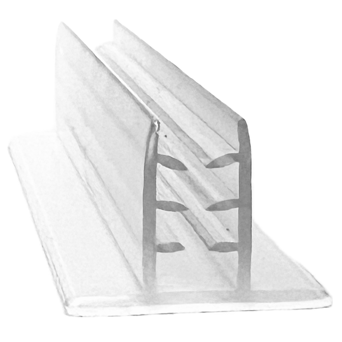 Gripper with adhesive 1" Wide base PVC Clear